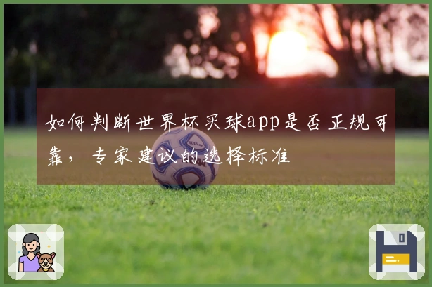 如何判断世界杯买球app是否正规可靠，专家建议的选择标准